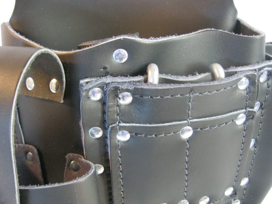 100% Leather Drywall Tool Pouch with Cell Pocket - Drywall / All-Trades DP-37A