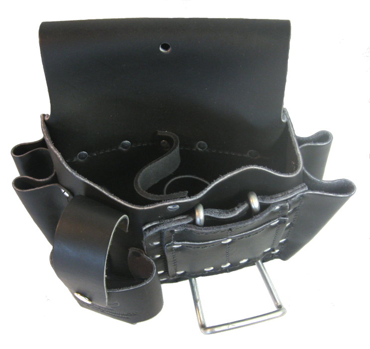 100% Leather Drywall Tool Pouch with Cell Pocket - Drywall / All-Trades DP-37A