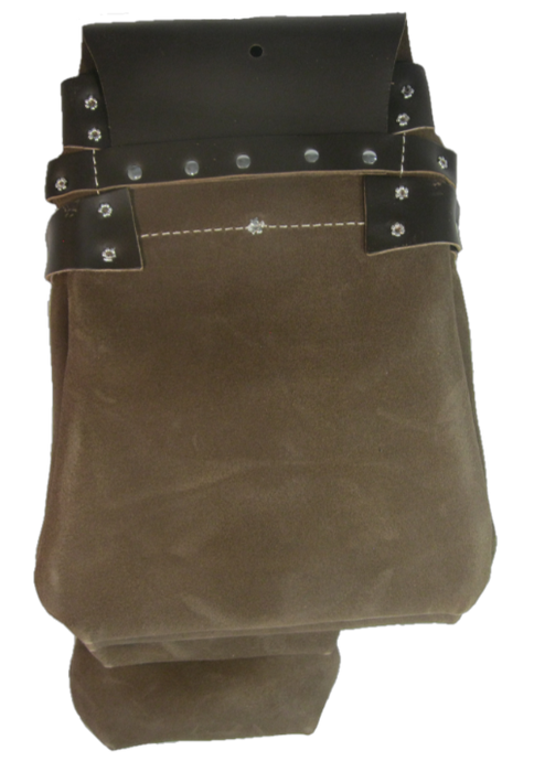 5 Pocket Leather Drywall / All-Trades Pouch with Cell Phone Pocket - Professional Quality DPP-36