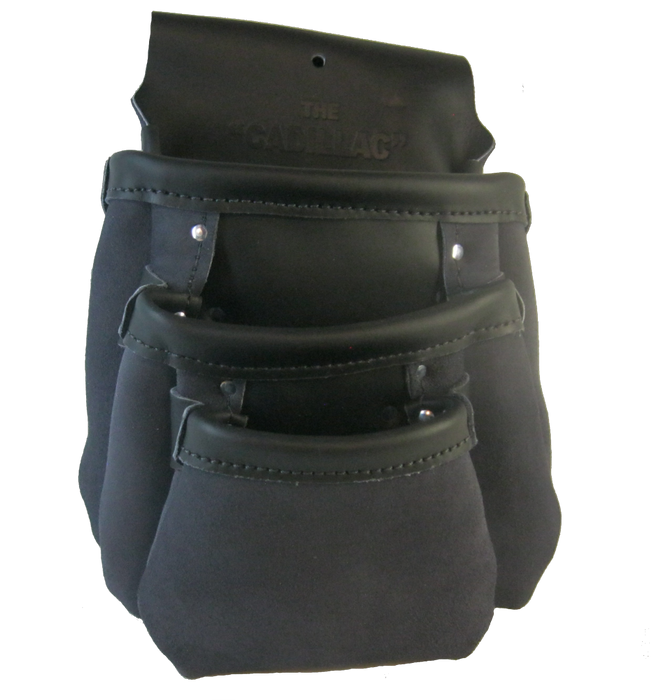 Triple Pocket 100% Leather Drywall Nail Pouch TPP-33