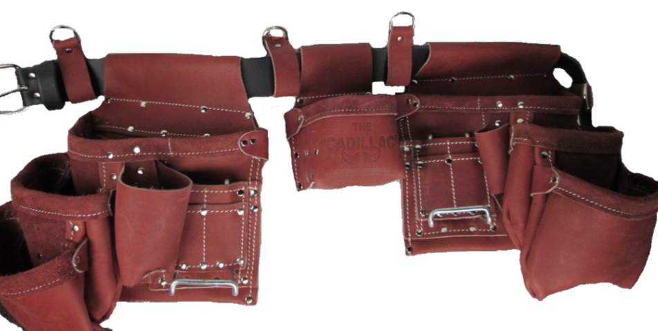 100% Leather Framing Tool Belt/Apron - 601 Cadillac - Professional Quality
