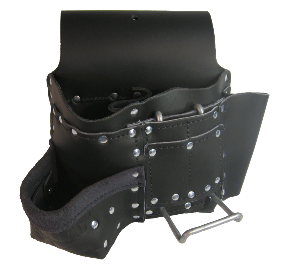 Professional 100 Leather Tool Pouch Plus Tape Pocket and Hammer Loop